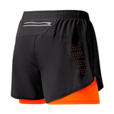 Men Quick Dry Double Layer Fitness Running Shorts