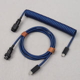 LANO USB-C to Type-C Coiled Cable Gamer Keyboard Custom Coil Type USB C Cable With Detachable Pilot Connector