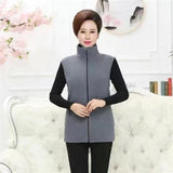 plus Size Women's Polar Fleece Vest Sleeveless Large Zipper Jacket Autumn Fashion Leisure Gilet for Women