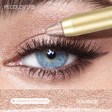Smudge-Proof & Waterproof Eyeshadow Stick,Dual-Ended Eye with Shadow Stick,Sponge Brush,Glitter & Matte Finishes