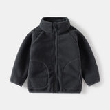 Ircomll New Children Boys Polar Fleece Jacket Autumn Winter Kids Coat Causal Toddler Stand Collar Zipper Outwear Boys Clothing