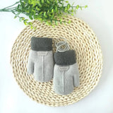 Autumn Winter Thicken Warm Children Gloves Knitting Mittens Baby Mittens Infant Toddler Soft Comfortable Thickened Winter Gloves