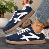 Women Sneakers 2026 Fashion Casual Flats Vulcanize Shoes Round Toe Lace Up Comfortable Flat Shoes for Women Zapatos De Mujer