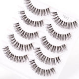 Yiernuo 1/5 Pairs Long Transparent Band Vegan Eyelash D Curl Russian Eyelashes Clear Band Lashes Invisible Band Lashes