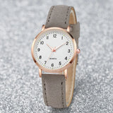 Fashion Women Watches Casual Arabic Dial Ladies Leather Band Quartz Watch Reloj Mujer Girls Clock Gift