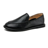 AIYUQI Loafers Women 2026 New Spring Round Toe One Foot Slip-on Shoes Women Genuine Leather Soft Flats Shoes Women