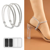 Rhinestone High Heels Shoes Band Anti-loose for Women Shoelaces Anti-drop Elastic Fixed Heel Laces shoe accessories