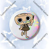Cute Funny S-Shelly W-Wold Customizable Badge Tinplate Brooch Laser Film Lapel Pin for Decoration Party Small Gifts