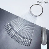80/50/20pcs Nail Display Sticks Nail Swatch False Nail Tips Nail Gel Polish Practice Clear Display Board for Nail Art Tools
