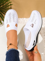 Women's Indoor Home Half Slippers, Breathable Vent Design Slip On Summer Casual Footwear, Daily Slip-on Sandals for Household