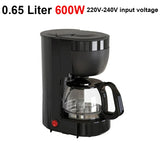110V Automatic Electric Espresso Coffee Maker Cafe Drip American Latte Coffee Brewing Machine Household Mini Glass Boiler Teapot