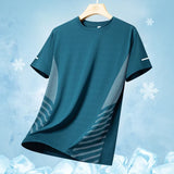 Men Cooling Quick Dry Running T-Shirt Breathable Athletic Top