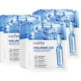 10pcs SADOER 24K Gold Vitamin C Hyaluronic Acid Face Mask Facial Moisturizing Firming Hydrating Facial Masks Skin Care Products