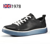 Men Casual Leather Shoes, Business Genuine Leather Shoes Men Thick-soled Sports White Versatile Board Shoes