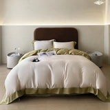 Liv-Esthete Top Grade 100% Silk Duvet Cover Set Queen King Yellow White Bedding Set Flat Sheet Beauty Pillowcase Bed Linen