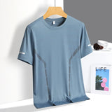 Men Cooling Quick Dry Running T-Shirt Breathable Athletic Top