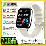 2026 Upgraded Smart Watch Heart Rate Blood Oxygen/Pressure Sleep Monitoring Bluetooth Call Voice Assistant Sport Mode Smartwatch