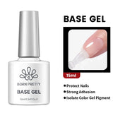 BORN PRETTY 10ml Base Gel Top Coat Rubber Gel Reinforcement Gel for Nails Tools Soak Off UV LED Nail Varnish Function Gel