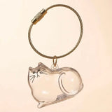 Transparent Dog Hair Storage Pendant Dog Hair Collector Keychain Pet Hair Memorial Bottle for Pet Lovers DIY Memorial Keychain