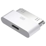 2pc Lighting To 30Pin Adapter 8Pin Male To 30 Pin Female Charging Sync ConverterFor IPhone 4 4S IPad 2 3 IPod Touch ChargerCable