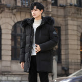 High Brand White Goose Down Jacket Coat Parka Men's Clothing Winter Padded Puffer Jackets Luxury Hooded Padding Outerwear HWY309
