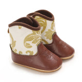 Baby Boys Girls Winter Boots 0-12 Months Western Denim First Walkers Warm Casual Fashion