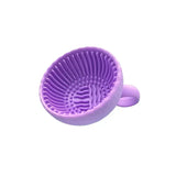 Silicone Makeup Brush Cleaner Folding Powder Puff Cleaning Bowl Eyeshadow Brushes Washing Soft Mat Beauty Tools Scrubber Box