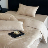 Long Staple Cotton Jacquard Bedding Set Single Double Queen King Size Duvet Cover Bedsheet Pillowcase Luxury Quilt Cover Set