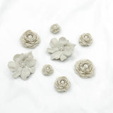 Cute Shoe Charms Set DIY Flower Hole Shoe Buckle Shoes Accessories 3D Flower Bouquet Bone White Hole Shoe Decorations For Women