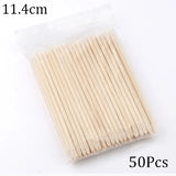 100/50pcs Nail Art Pusher Orange Wood Sticks Cuticle Pusher Remover Rhinestones Dotting Removal Manicure Pedicure Care Tools
