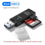 2 in 1 USB 3.0 Card Reader Micro TF sd card Reader usb adapter High Speed Cardreader TF Memory card For PC Laptop Accessories