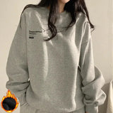 Women Sweatshirts Oversized Spring Hoodie Long Sleeve Casual Letter Print Loose Pullovers Harajuku Sweatshirt Female