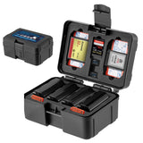 FOMITO Portable Camera Battery Case Memory Card Organizer Holder Waterproof Storage box for Canon Nikon Sony NP-FZ100 Battery