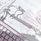 8K Luminous Keyboard Aviation Plug Cable Costom 1.3m USB-TypeC Cute Pink Keyboard Cable Spiral Single Crystal Copper Cable Gift
