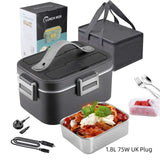 HOMEFISH 1.8L Electric Lunch Box 75W Speed Heating Car Or AC Heating Travel Office Home Use Gift Knife And Insulated Handbag