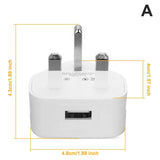 Latest 5V/2.1A Dual USB Port Fast Charger Universal UK Mains 3 Pin Plug Wall Charger Adapter USB Charging For Phone Tablet