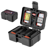 FOMITO Portable Camera Battery Case Memory Card Organizer Holder Waterproof Storage box for Canon Nikon Sony NP-FZ100 Battery