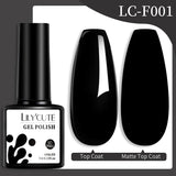 LILYCUTE 7ML Jelly Amber Gel Nail Polish Brown Crystal Translucent Dull Color Nail Art Gel Semi Permanent UV Gel Polish Varnish
