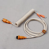 Mechanical Keyboard Type C to C End Coiled Cables with Detachable Aviator Connector Gaming Keyboard Wire