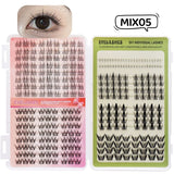 DINGSEN Eyelash Clusters Book Large Capacity Volume Individual Lashes Book Natural Long DIY Cluster Eyelash Extensions Makeup