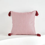 Classical Striped Cushion Cover 45x45cm Hawthorn Red Ivory Recycle Polyester Fabric Pillow Cover Indoor Outdoor Home Decoration