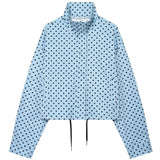 HXAO Polka Dot Bomber Jacket Women's Jackets Demi-Season Oversized Long Sleeve Top Outerwear Aviator Plus Size Zip Up Crop Coats