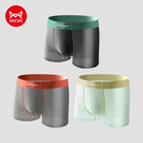 MiiOW 3Pcs Summer Ice Silk Men Panties Breathable Mesh Mens Underpants Antibacterial Man Boxershorts Cool Seamless Men Underwear