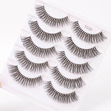 Yiernuo 1/5 Pairs Long Transparent Band Vegan Eyelash D Curl Russian Eyelashes Clear Band Lashes Invisible Band Lashes