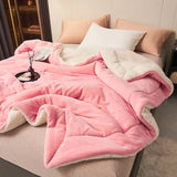 Spring Imitation Lambswool Multi-functional Blanket Queen Blankets for Bed Soft Plush Comfortable Milk Fleece Blanket for Throw