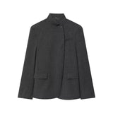 Tidalyf Blazers & Jackets Women's Spring 2026 New Fashion Plaid Loose Warm Jackets Women's Chic Youth Office Long Sleeve Coats