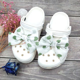 Cute Red Bow Shoe Charms for Crocs Designer DIY Bow-knot Wing Shoe Decorations High Quality Clogs Buckle Accessories New Fashion