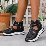 Women Sandals New Closed Toe Office and Career Summer Solid Wedge Shoes for Women New High Quality Buckle Strap Sandals Women