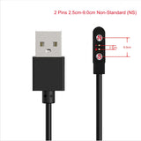 2Pin 4Pin 5Pin Magnetic Charging Cable USB to Pogo Pin for Smart Watch Earphone Wristband 60cm 5V Magnetic Dock Charger Adapter