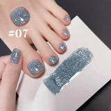 SHAKA 1-8pcs Popular Versatile Whitening Pink Green Blue Bling Gel Super Glitter Water Light Broken Diamond Gel Nail Polish